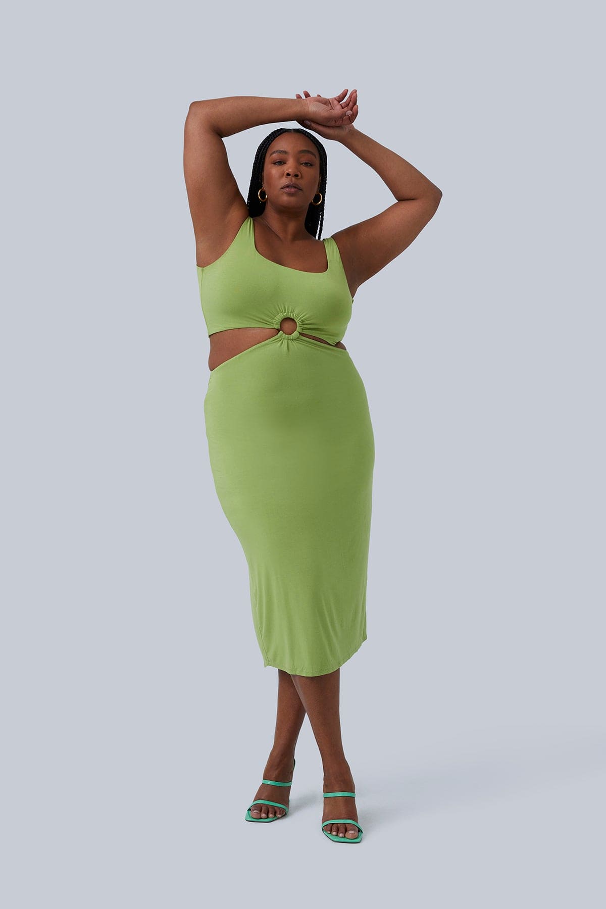 lime green plus size dress